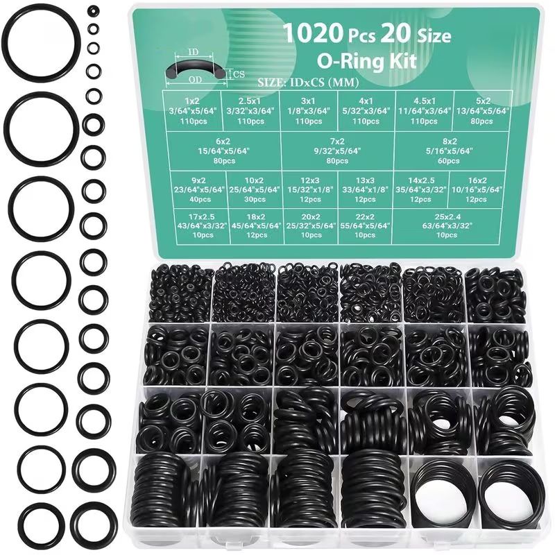 Gasket Mount Kit - 1020개 O-링 키트, 20가지 크기의 니트릴