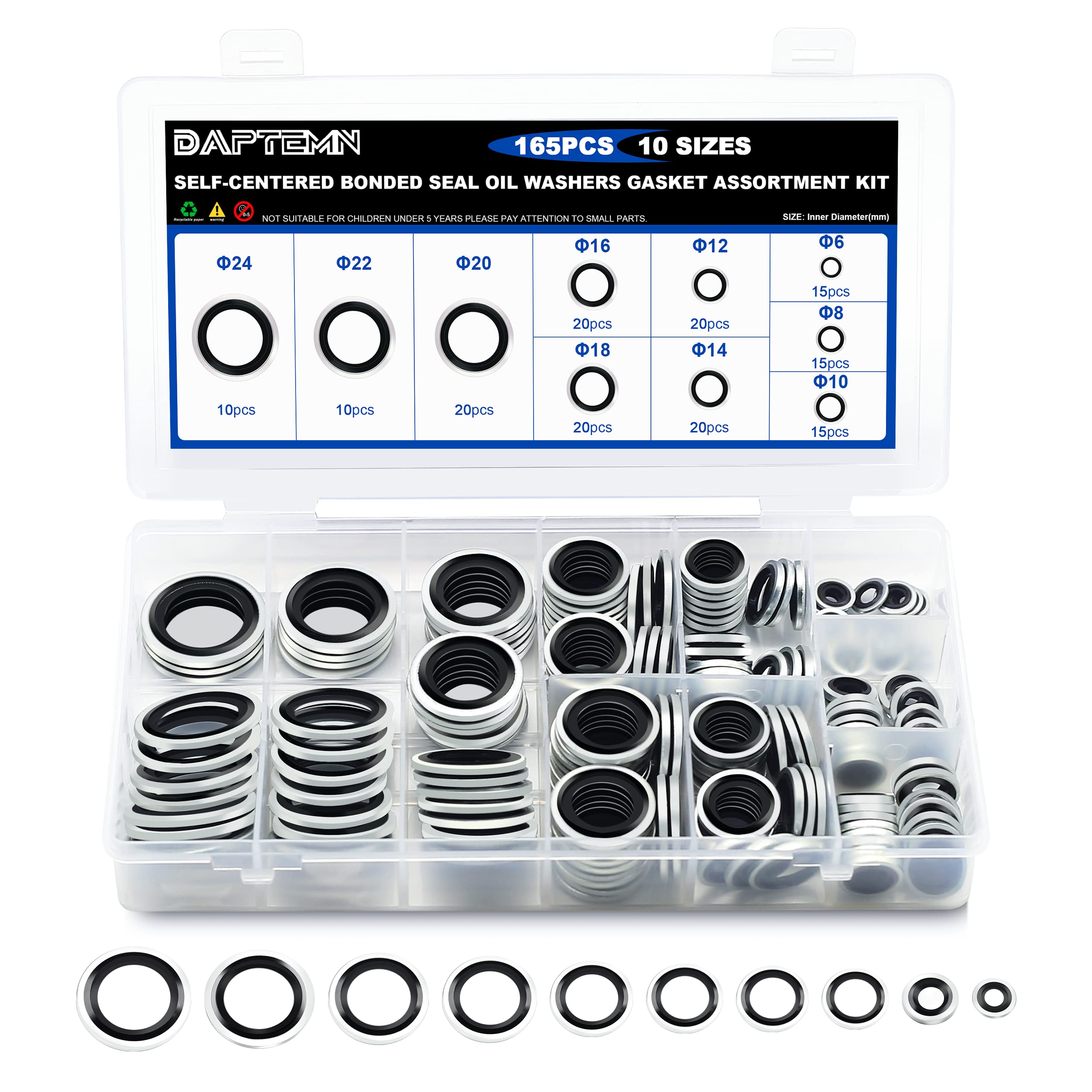 Gasket Mount Kit - 미터법 아연 도금 강철 자체 중심