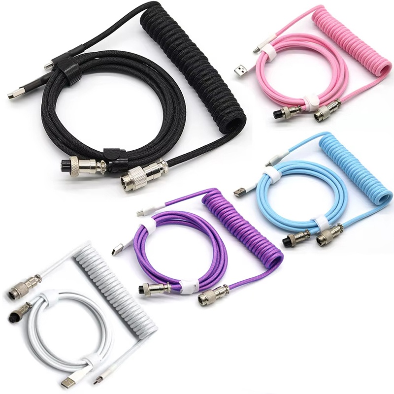 Coiled Usb Cable - 기계식 키보드 코일 케이블 에비에이터 케이블
