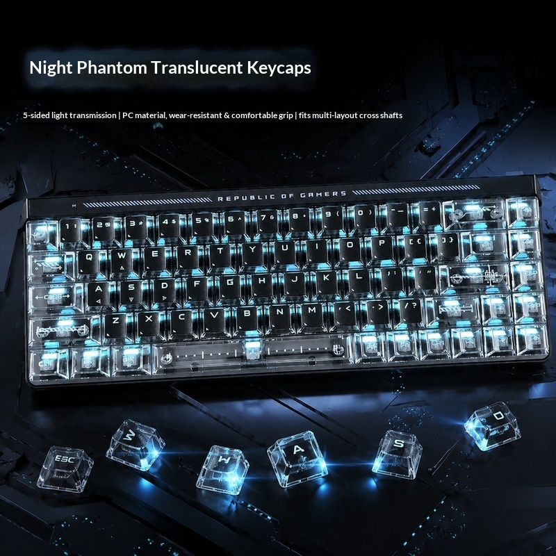 Keyboard Gaming Transparent - 투명 백라이트 키캡 OEM 높이 PC