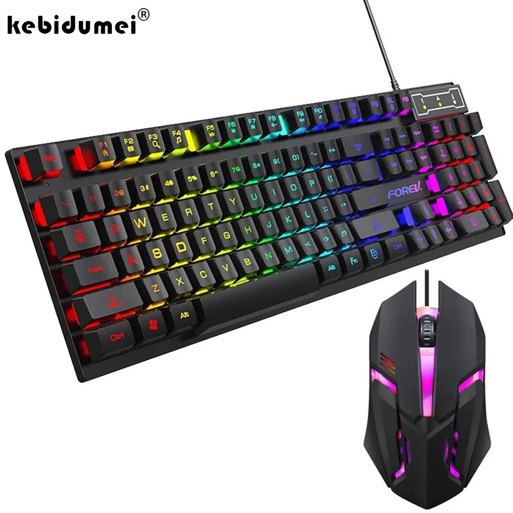 Keyboard Mouse Bundle Gaming - 케비두메이 104 키 백라이트 기계식 키보드,