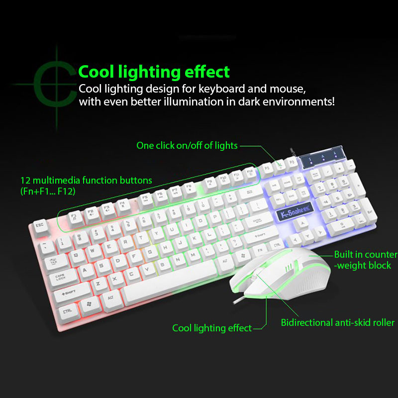 KM320 키보드 및 마우스 세트 방수 발광 게임 백라 - Gaming Keyboard And Mouse For Xbox 리뷰 및 가격