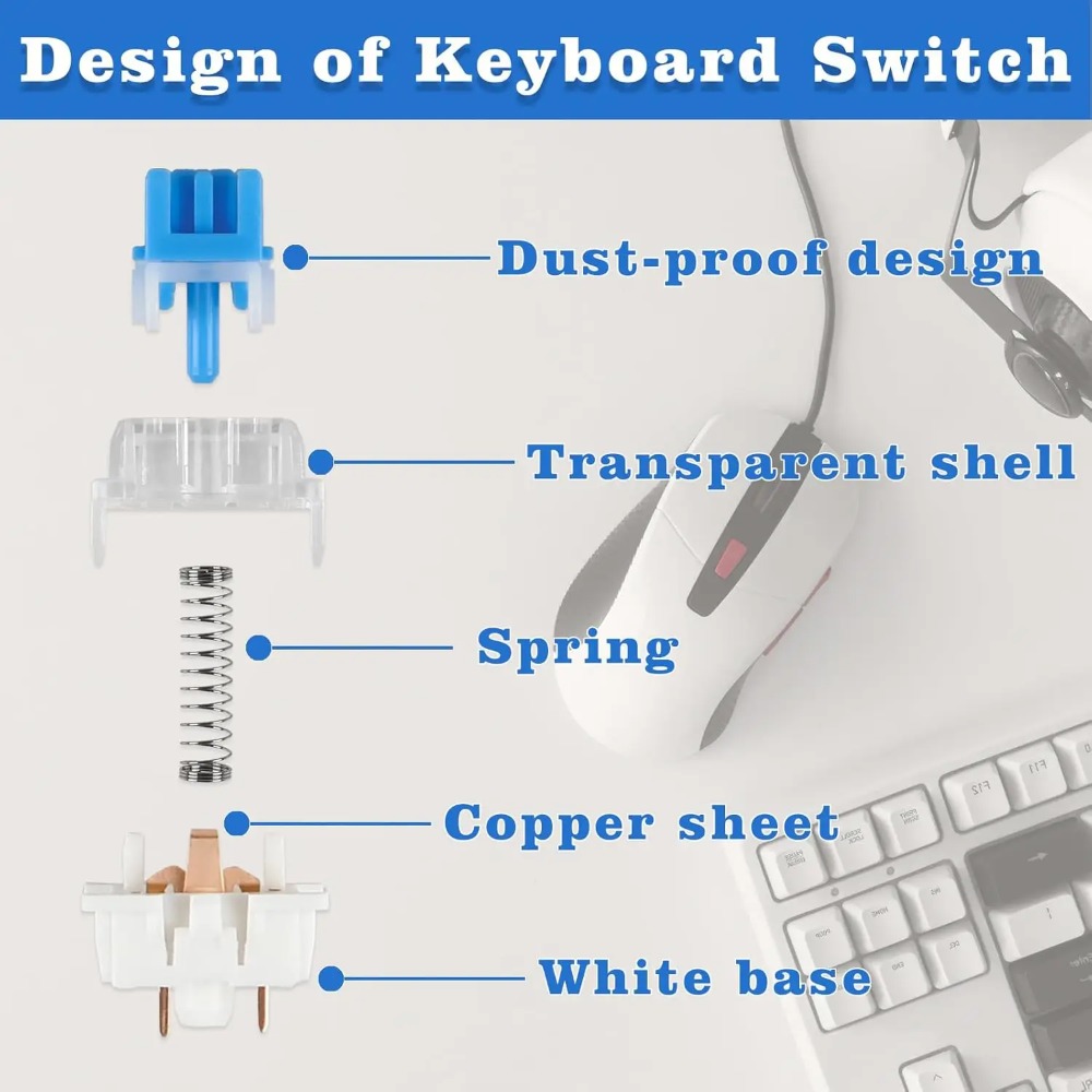 1-150Pcs 3 핀 DIY 기계식 키보드 스위치 블 - Gaming Keyboard Blue Switches 리뷰 및 가격