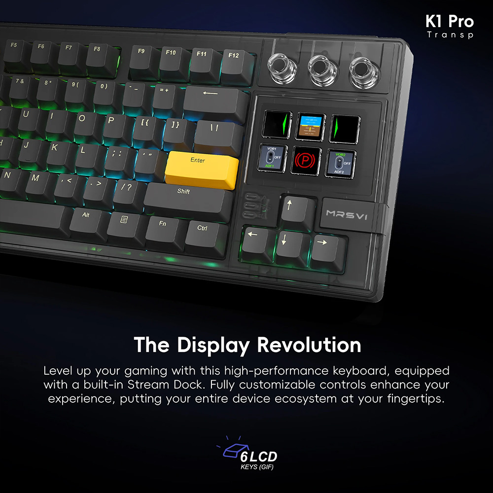 MRSVI K1 PRO V-K87 기계식 게이밍 키보드 - Keyboard Gaming Transparent 리뷰 및 가격