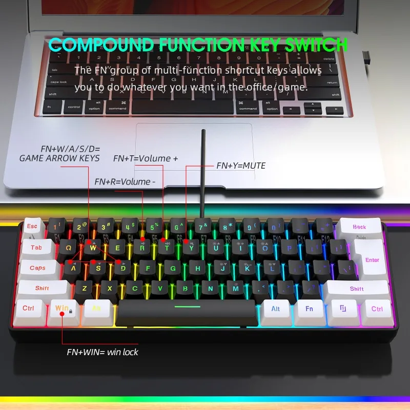 키보드 및 마우스 60% 컴퓨터 게임용 콤보 키트 PC - Gaming Keyboard And Mouse Mobile 리뷰 및 가격