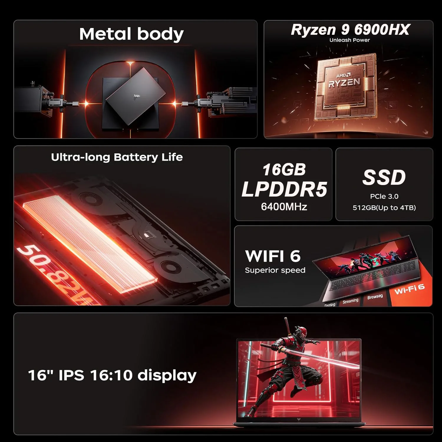 카므루이 16인치 노트북 AMD 라이젠 9 6900HX - Keyboard Gaming Mac 리뷰 및 가격