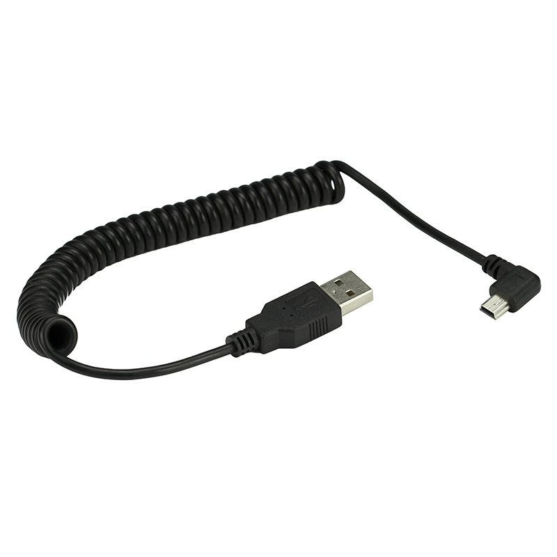 미니 USB 5 핀 90 도 왼쪽 또는 오른쪽 각도 스 - Coiled Usb Cable 리뷰 및 가격