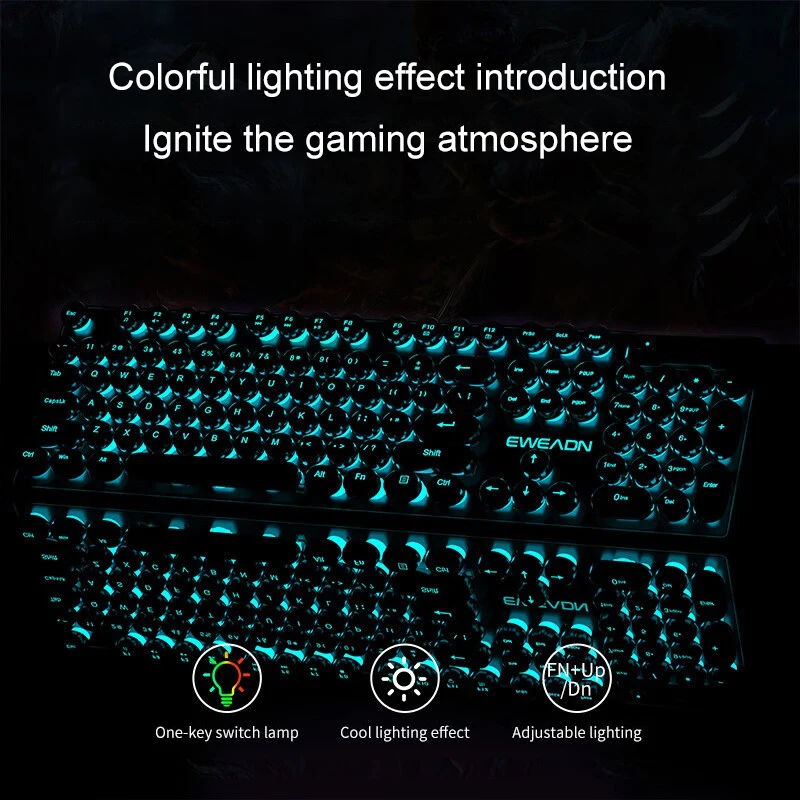 레트로 펑크 기계식 느낌 키보드 마우스 세트 유선 무선 - Gaming Keyboard Backlit 리뷰 및 가격