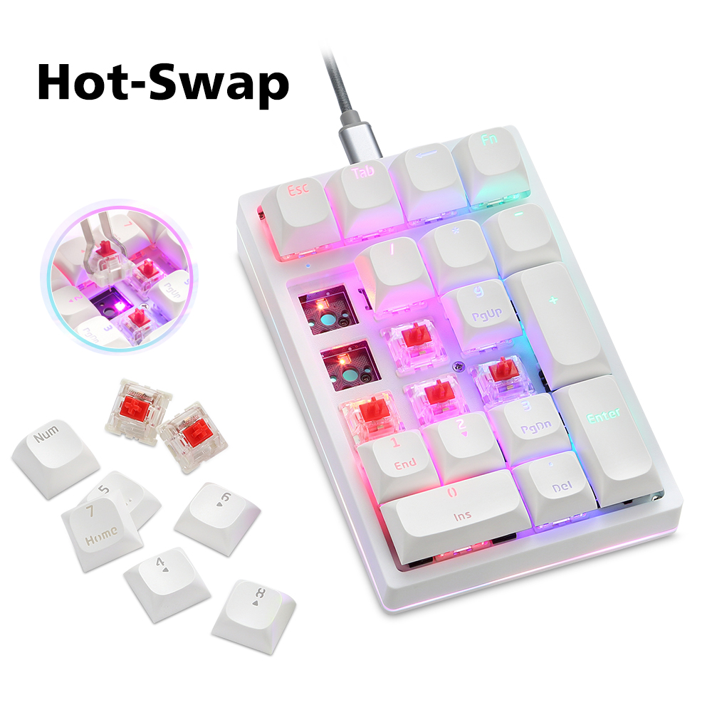 K24Pro 기계식 숫자 키패드, 핫 스왑 유선 모토스 - Gaming Keyboard Half 리뷰 및 가격