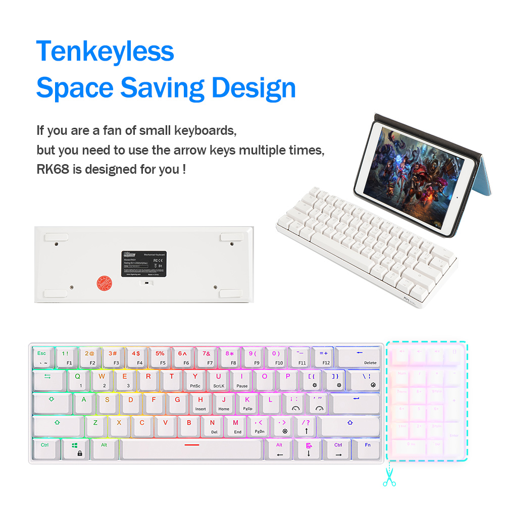 RK Royal Kludge RK61 2.4G 무선 B - Gaming Keyboard Thocky 리뷰 및 가격