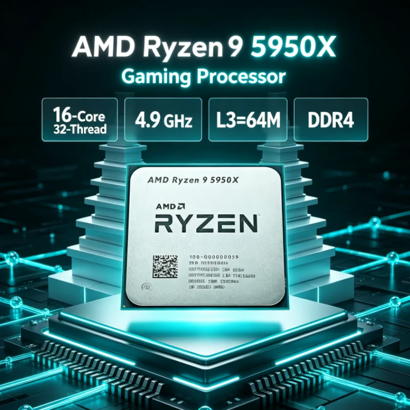 AMD 라이젠 9 5950X DDR4 게이밍 CPU ( - Amd Cpu Ryzen 9 리뷰 및 가격