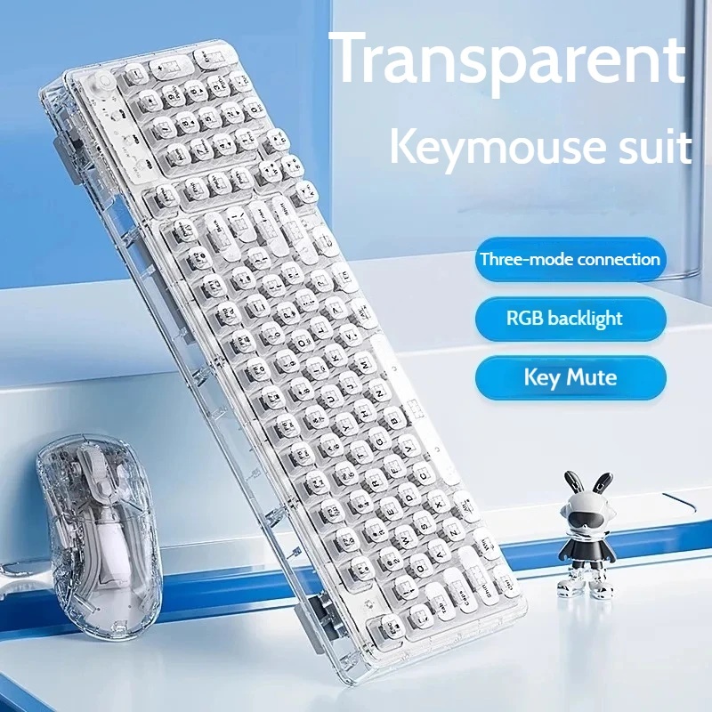 투명 아이스 크리스탈 무선 블루투스 키보드 마우스 콤보 - Keyboard Gaming Transparent 리뷰 및 가격