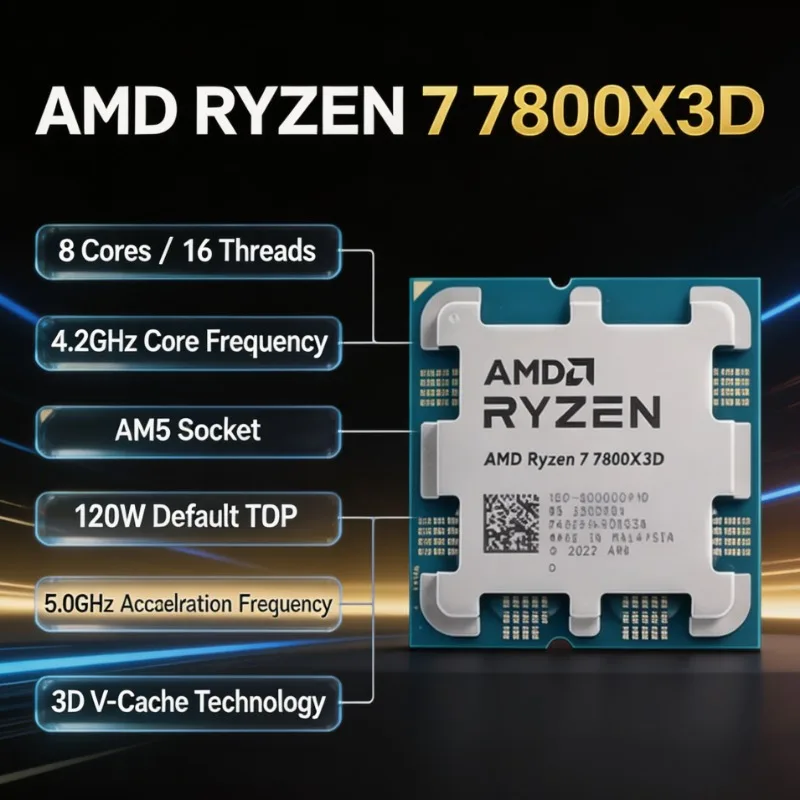 AMD 라이젠 7 7800X3D, 8코어, 16스레드, - Amd Cpu Ryzen 7 리뷰 및 가격