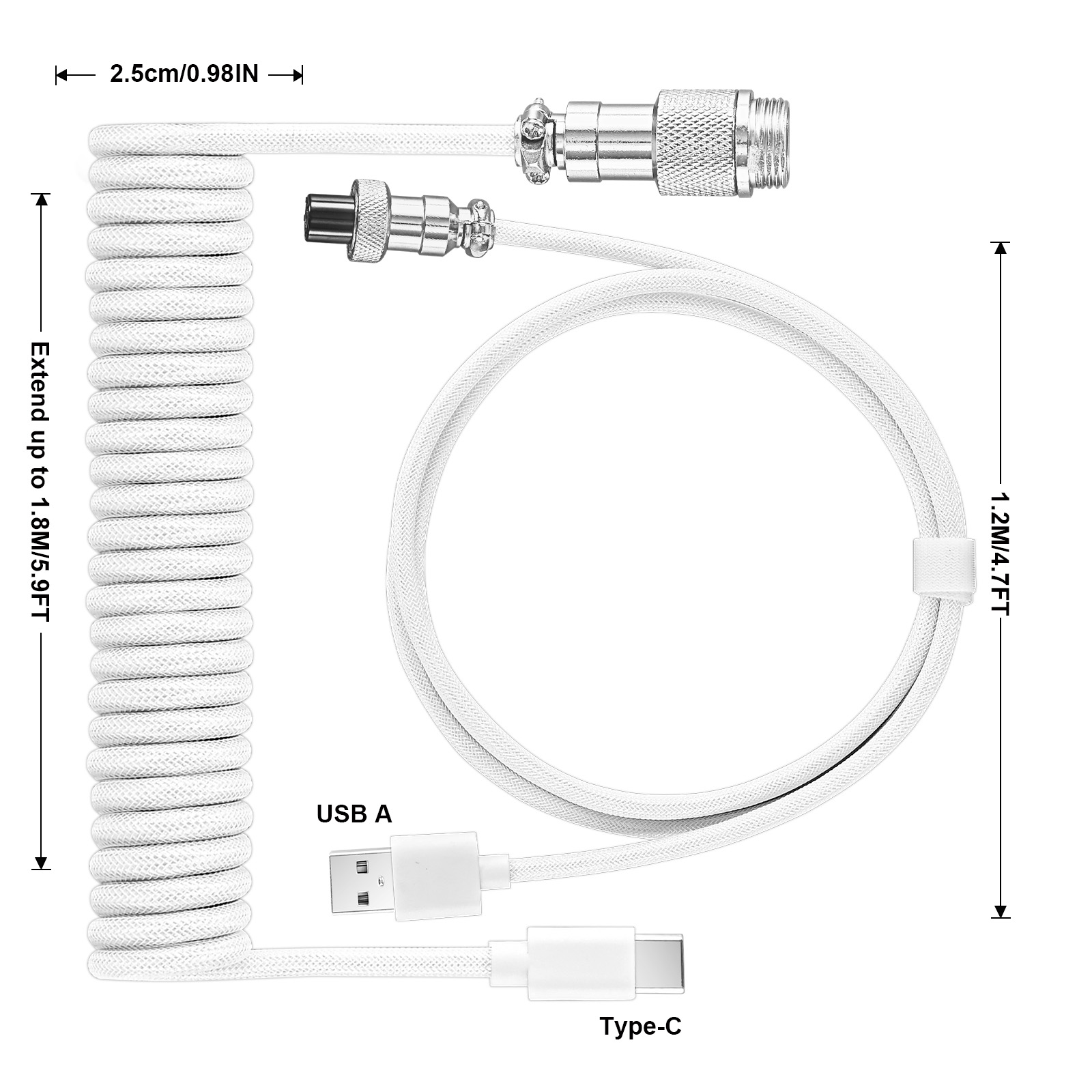 USB 타입 C 기계식 키보드 코일 케이블 하드웨어 링 - Coiled Usb Cable 리뷰 및 가격