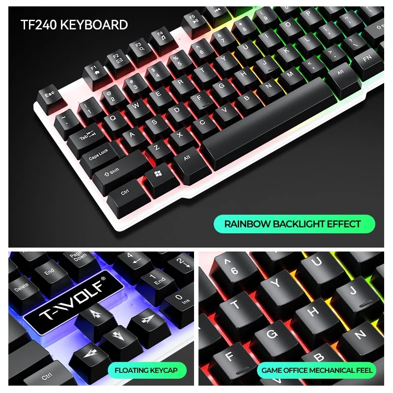 새로운 USB 키보드 및 마우스 게이밍 헤드셋 콤보 4 - Gaming Keyboard Extension 리뷰 및 가격