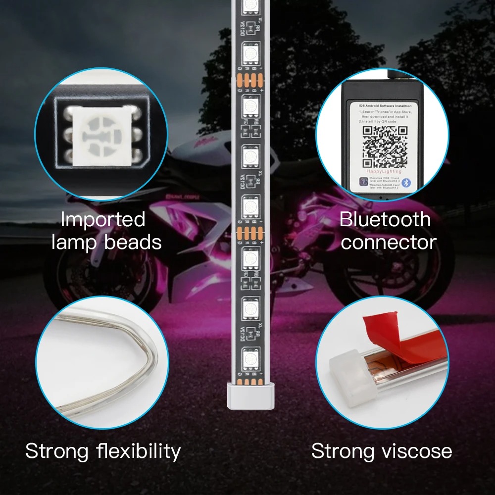 오토바이 LED 장식 조명 rgb LED 조명 스트립  - Rgb Underglow Strip 리뷰 및 가격