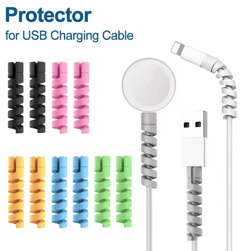USB 케이블 보호기 충전 케이블 나선형 실리콘 보호  - Coiled Usb Cable 리뷰 및 가격