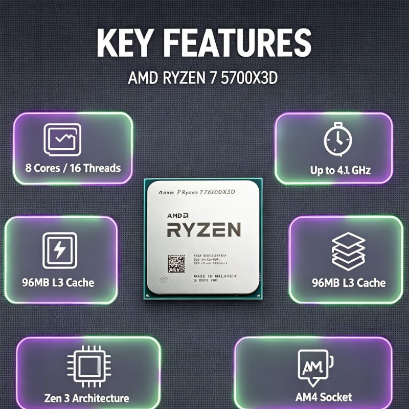 라이젠 7 5700X3D 벌크 데스크탑 프로세서 AM4 - Amd Cpu Ryzen 7 리뷰 및 가격