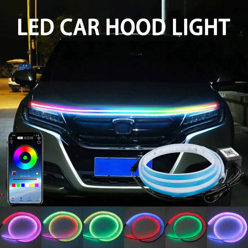 120/150/180cm 자동차 후드 장식 조명 APP - Rgb Underglow Strip 리뷰 및 가격