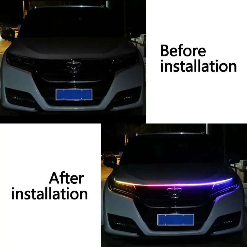 120/150/180cm 자동차 후드 장식 조명 APP - Rgb Underglow Strip 리뷰 및 가격