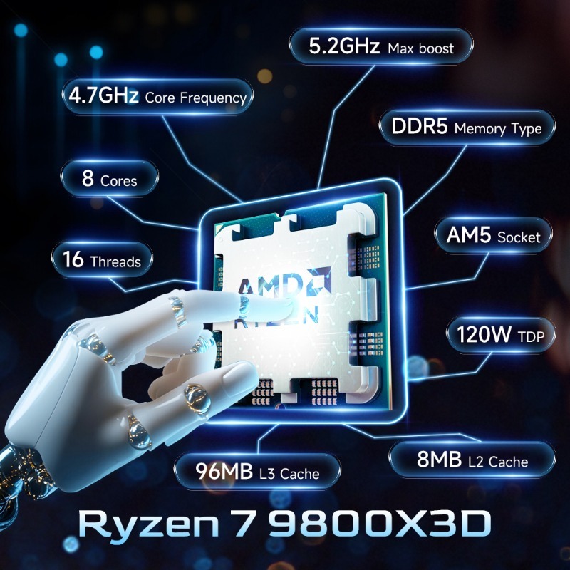 AMD 라이젠 7 9800X3D X3D 캐시 게이밍 C - Amd Cpu Ryzen 7 리뷰 및 가격